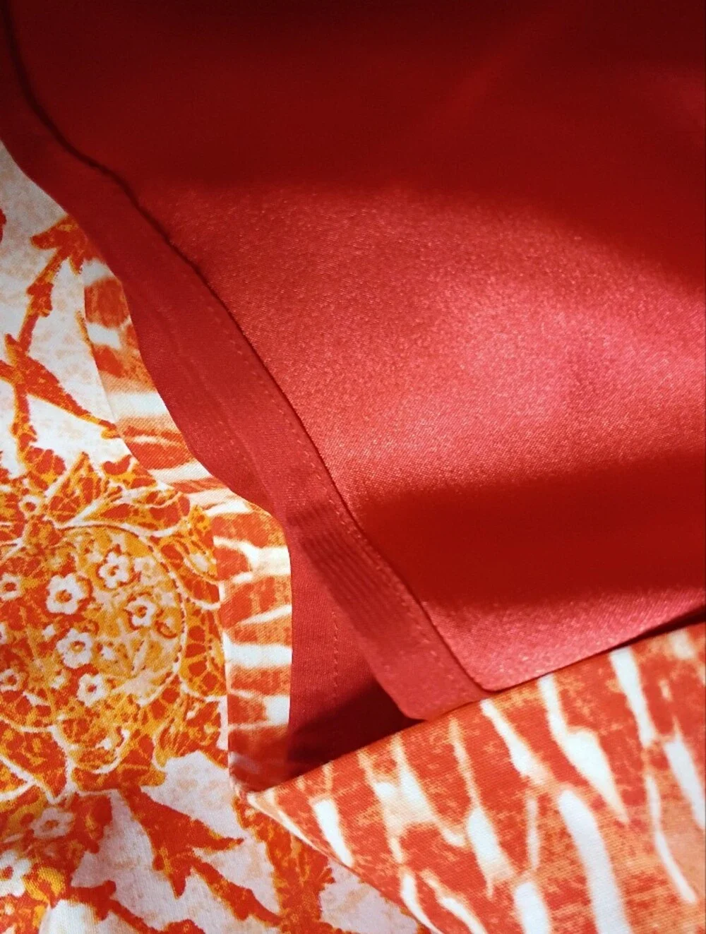 Michael Kors Orange and White Floral Mini Skirt